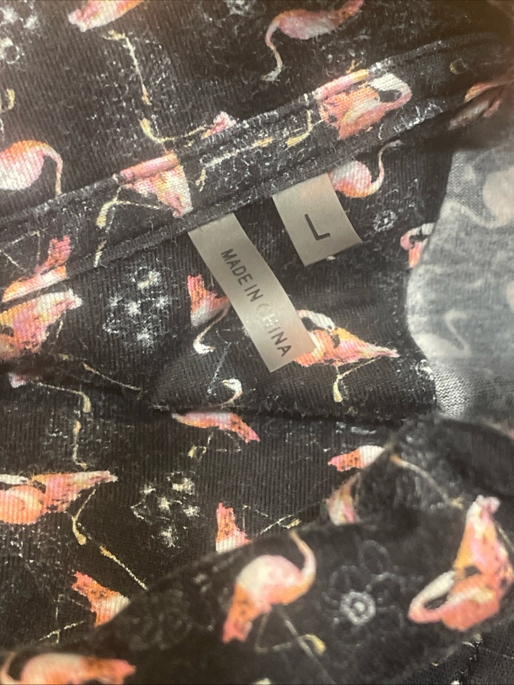 Bugatchi OooCotton 8 Way Tech Black Polo with Pink Flamingo Motif Size Large - Picture 8 of 16